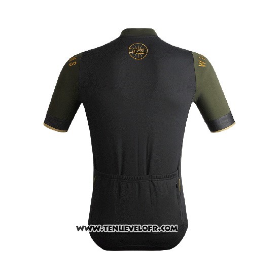 2019 Maillot Ciclismo Lecol Fonce Vert Manches Courtes et Cuissard